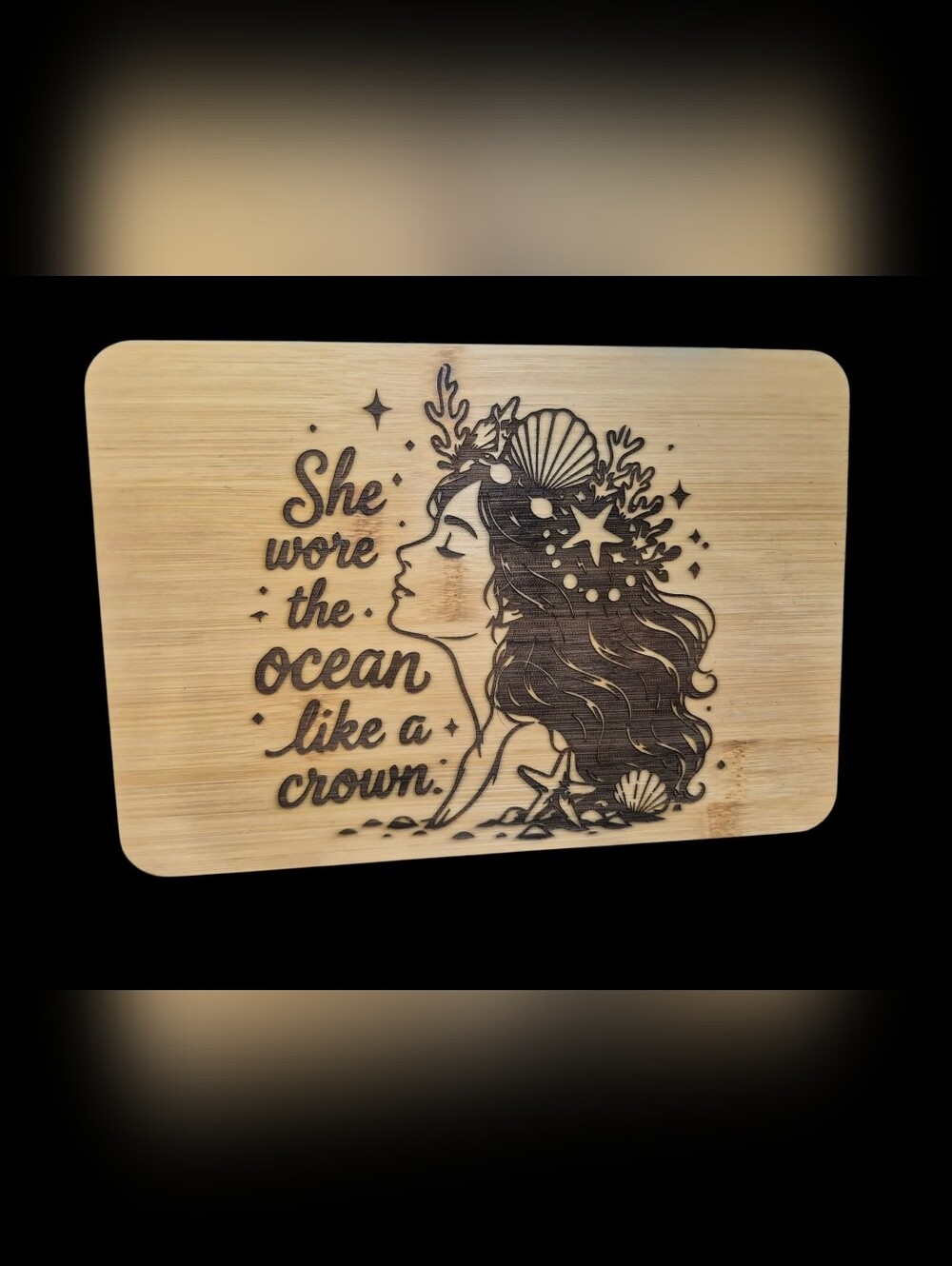 She Wore The Ocean Like A Crown - Bamboo Art Board Bamboo